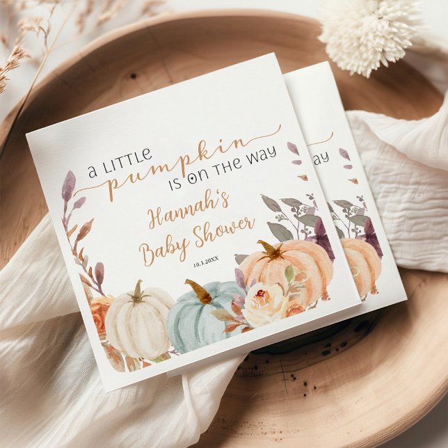 Fall Baby Shower A Little Pumpkin Napkin (Creator Uploaded)