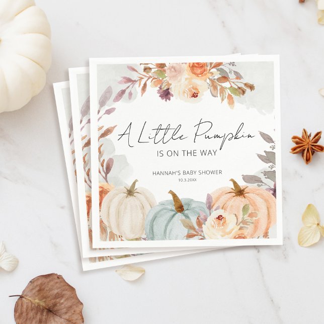 Fall Baby Shower A Little Pumpkin Napkin (Creator Uploaded)
