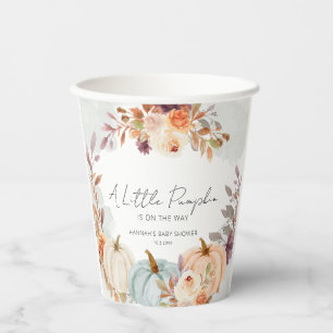 Fall Baby Shower A Little Pumpkin Paper Cups