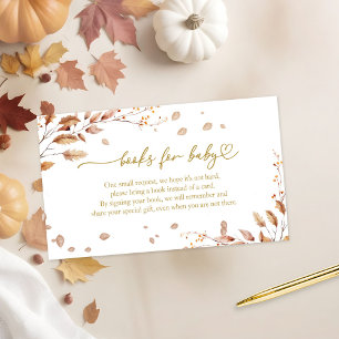 Fall Baby Shower Books For Baby Enclosure Card