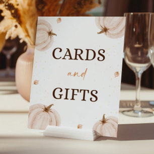 Fall Baby Shower Cards and Gifts Sign