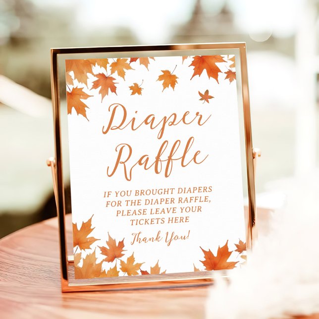Fall Baby Shower Diaper Raffle  Poster (Creator Uploaded)