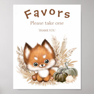 Fall Baby Shower Favour Sign 