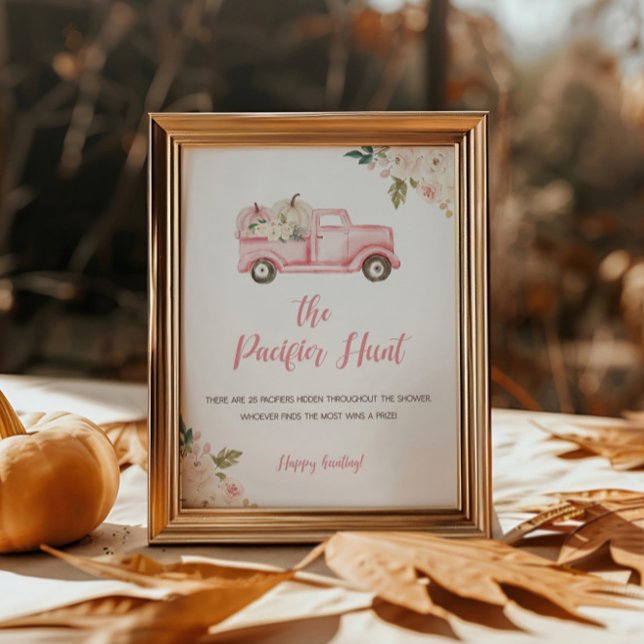 Fall Baby Shower Game Poster Pacifier Hunt (Creator Uploaded)