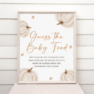 Fall Baby Shower Guess The Baby Food Poster