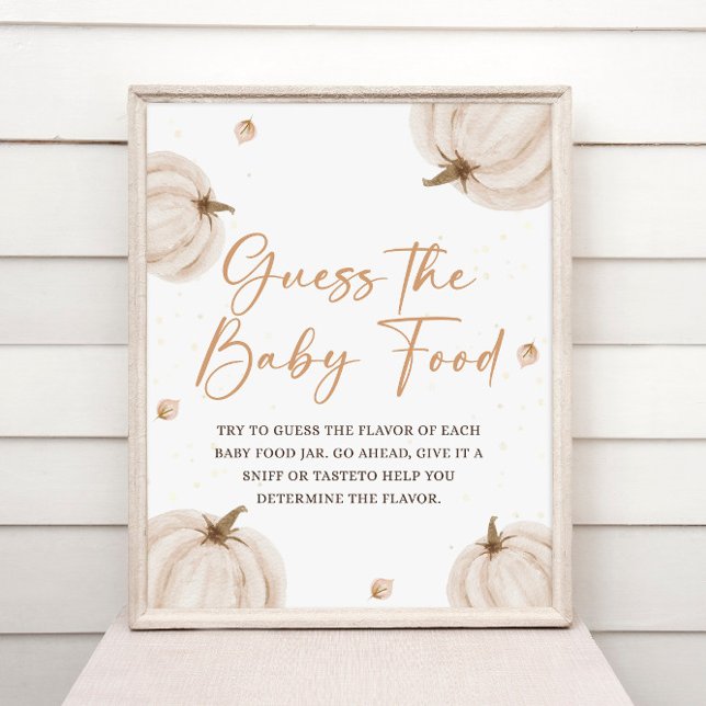 Fall Baby Shower Guess The Baby Food Poster (Creator Uploaded)
