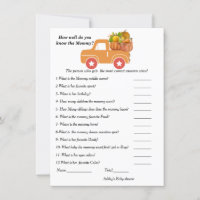 Fall Baby shower How well do you know the mummy