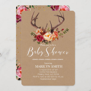 Fall baby shower invitation