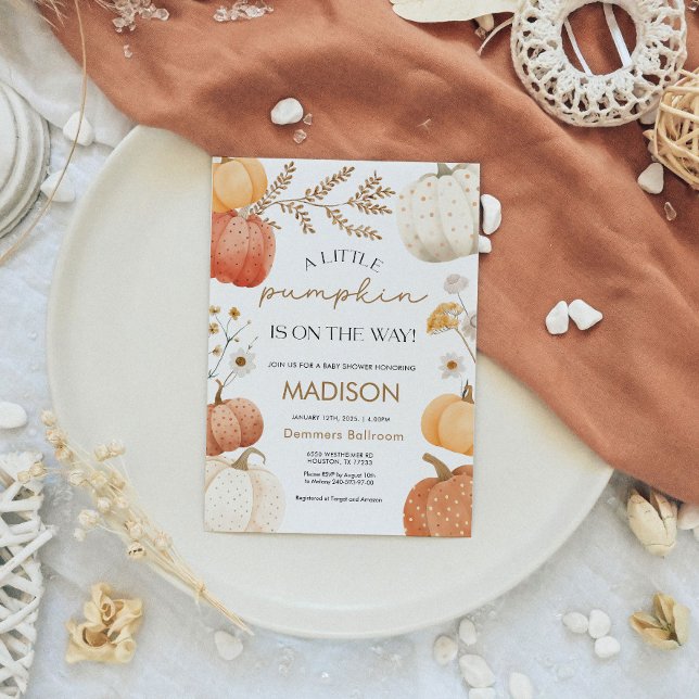 Fall baby Shower Invitation Pumpkin (Creator Uploaded)