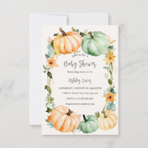 Fall Baby shower invitation pumpkin theme