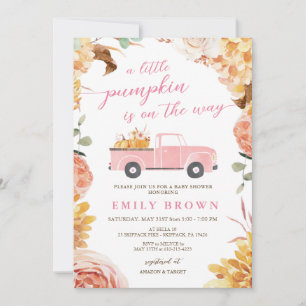 Fall Baby Shower Little Pumpkin Invite Template
