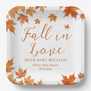 Fall Baby Shower Paper Plate