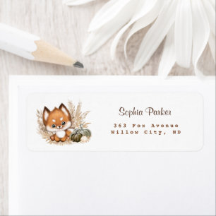 Fall Baby Shower Return Address Labels