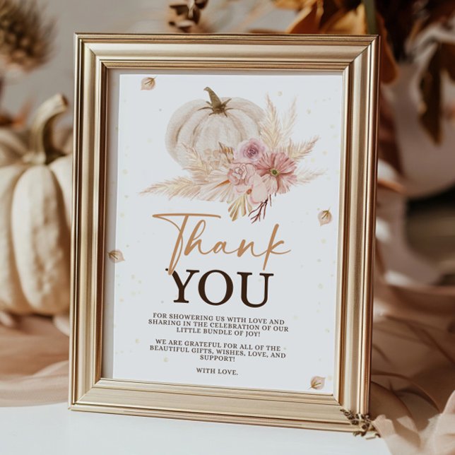 Fall Baby Shower Thank You Sign (Creator Uploaded)