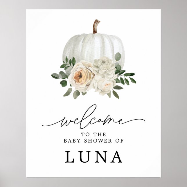 Fall Baby Shower Welcome Poster (Front)