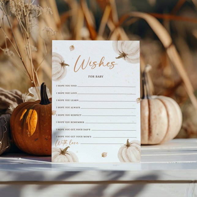 Fall Baby Shower Wishes For Baby Card (Creator Uploaded)