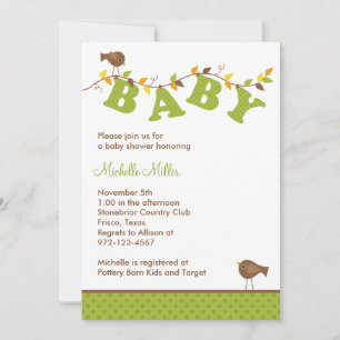 Fall Baby Vine Invitations