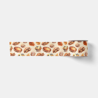 Fall Baked Goods Satin Ribbon