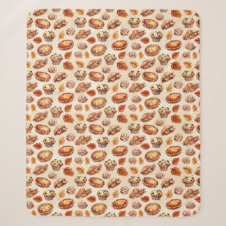 Fall Baked Goods Sherpa Blanket