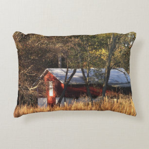 Fall Barn in Central Maryland Decorative Cushion