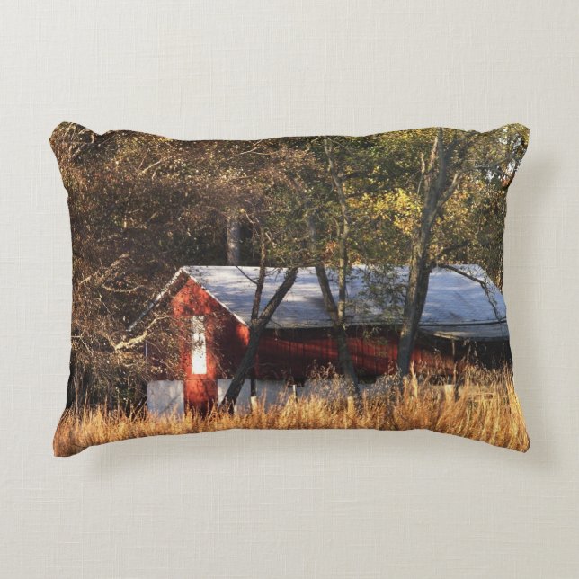 Fall Barn in Central Maryland Decorative Cushion (Front)