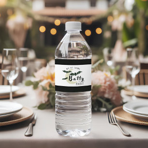 Fall Batty for Baby Black Bats Baby Shower   Water Bottle Label