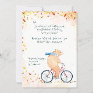 Fall Bear Invitation