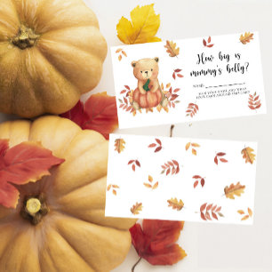 Fall bear with pumpkin - How big is mummy's belly Enclosure Card