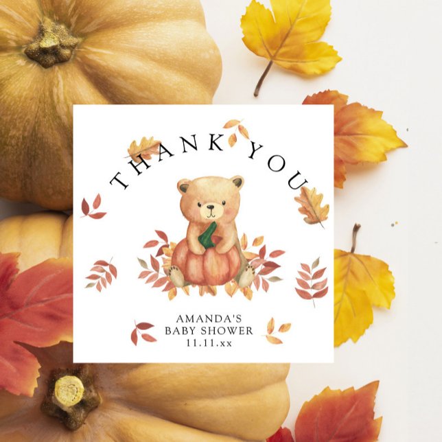 Fall Bear with pumpkin - thank you (Creator Uploaded)