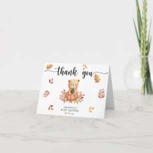 Fall Bear with pumpkin - thank you