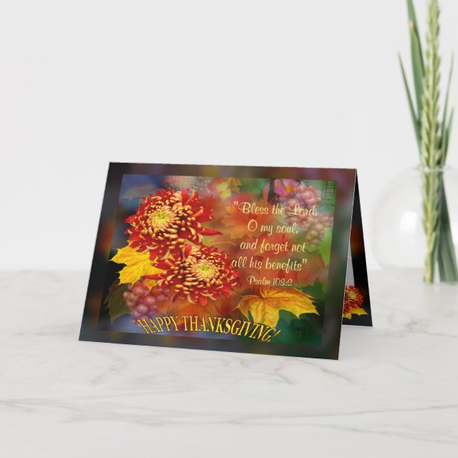 Fall Beauty ~ Scripture Thanksgiving Card (Front)