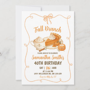 Fall Birthday Brunch Invitation