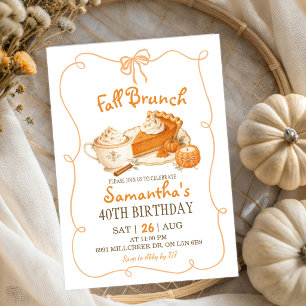 Fall Birthday Brunch Invitation