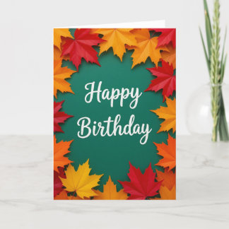 Fall Birthday Card, Fall Birthday, Autumn Card