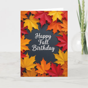Fall Birthday Card, Fall Birthday, Autumn Card