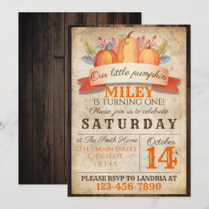 Fall Birthday Invitation