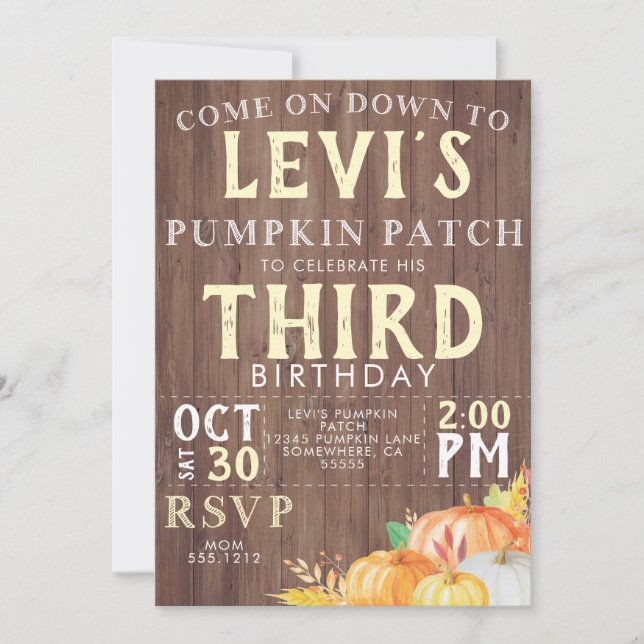 FALL BIRTHDAY INVITE (Front)