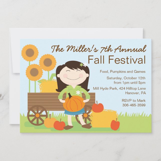 Fall Birthday Party Invitation (Front)