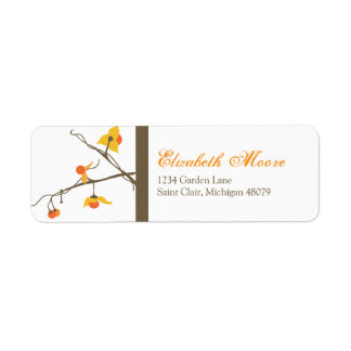 Fall Bittersweet Return Address Label
