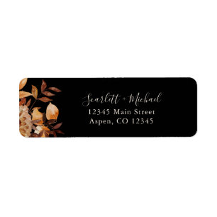 Fall Black Return Address Label