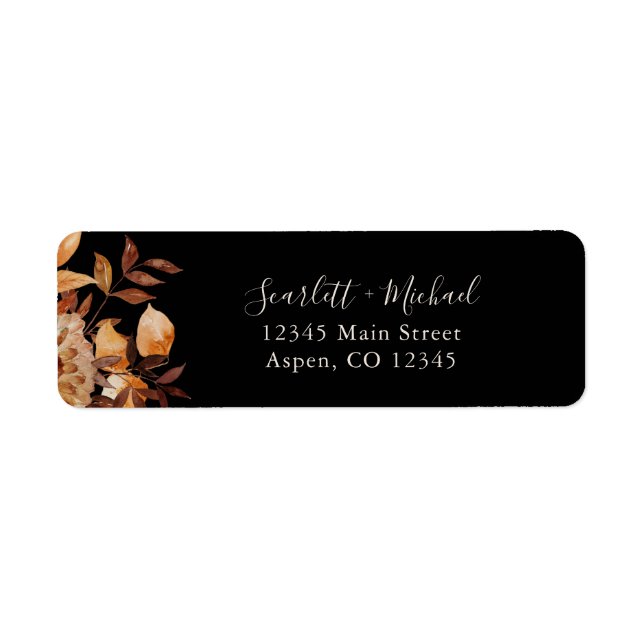 Fall Black Return Address Label (Front)