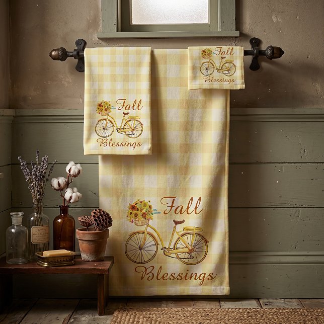 Fall blessings bicycle bath towel set (Creator Uploaded)