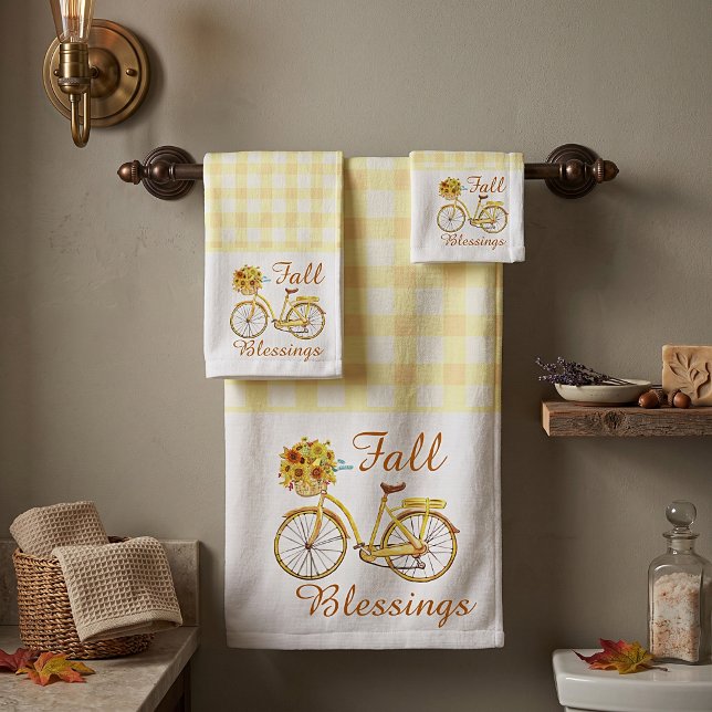 Fall blessings bicycle bath towel set (Creator Uploaded)
