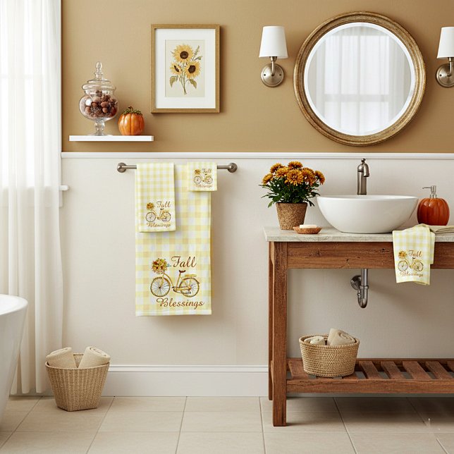 Fall blessings bicycle bath towel set (Creator Uploaded)