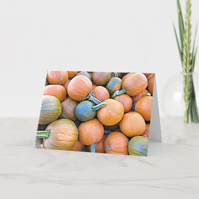 Fall Blessings Fall Pumpkins Display Card (Front)