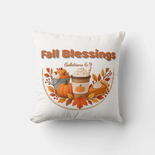 Fall Blessings Hoodie, Christian Autumn Pumpkin Cushion