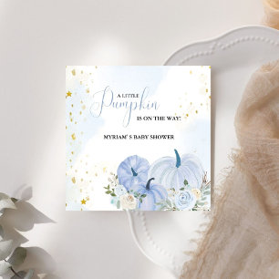 Fall Blue Pumpkin  Floral Boy  Baby shower  Napkin