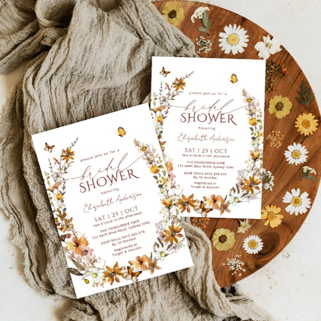 Fall Boho Bridal Shower Invitation (Creator Uploaded)