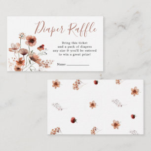Fall Boho Diaper Raffle Card