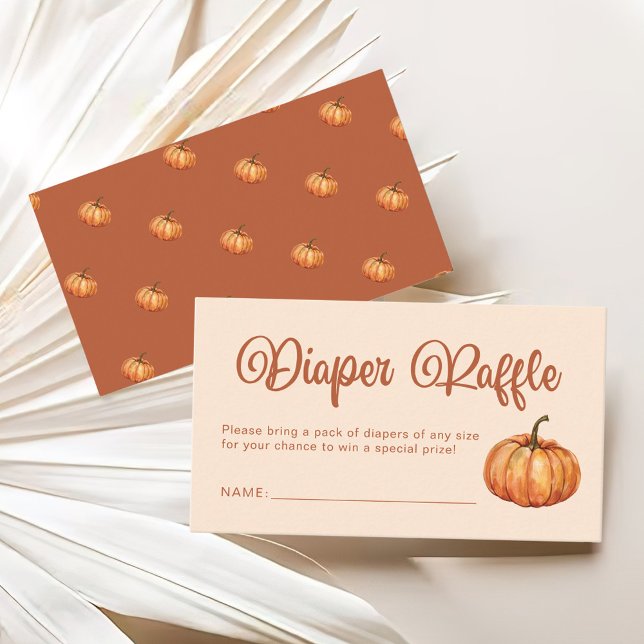 Fall Boho Pumpkin Baby Shower Diaper Raffle Enclosure Card (Creator Uploaded)